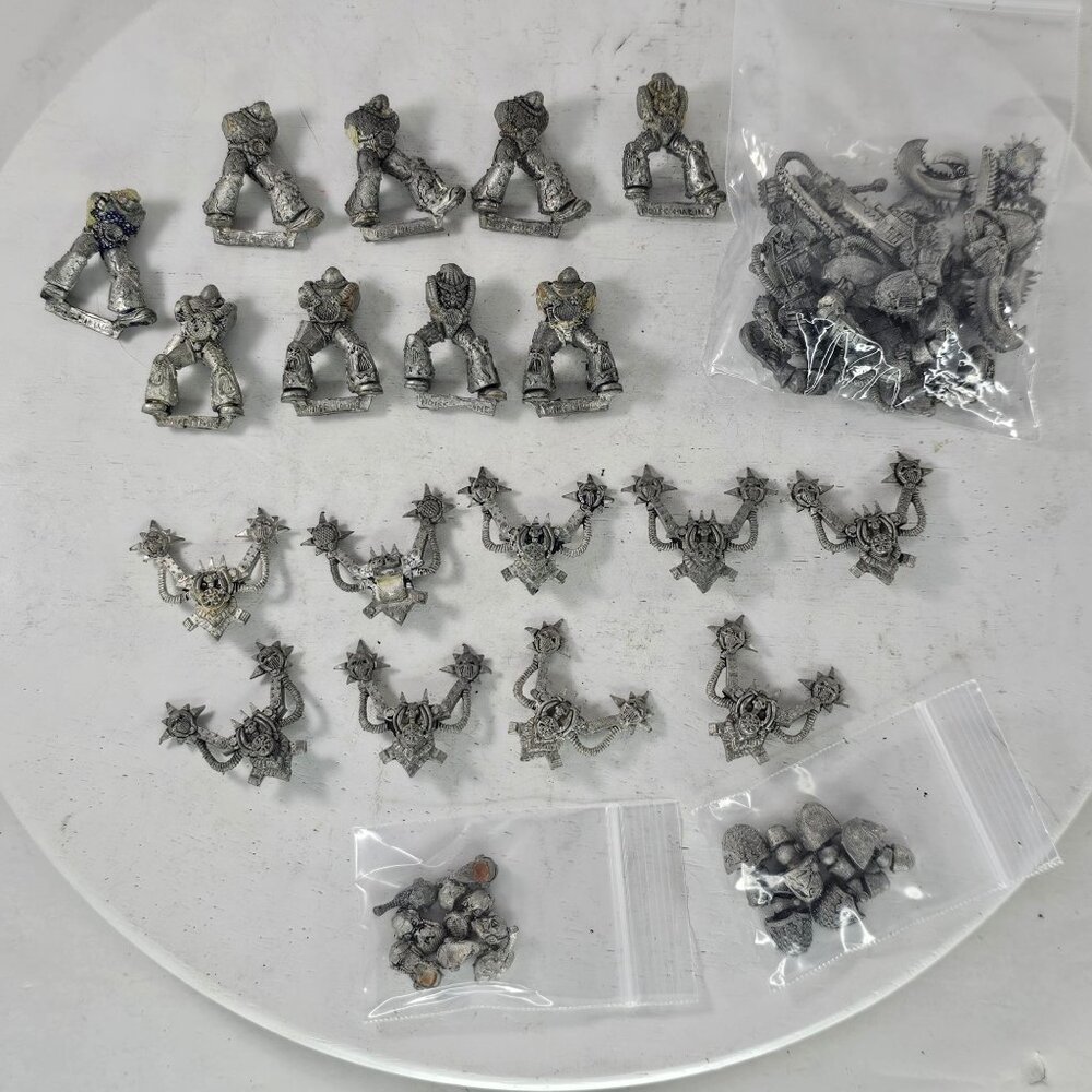 Warhammer 40K OOP Metal Slaanesh Chaos Space Marines Noise Marines Complete X9